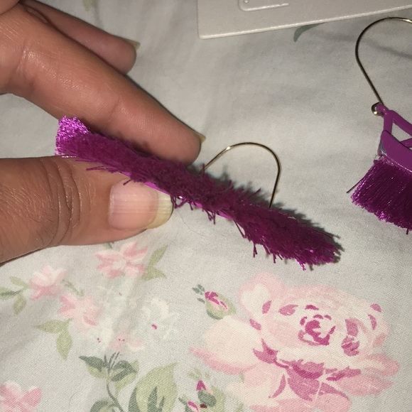 BAUBLEBAR Fringe Drop Earrings - 2.75" Hoops NEW - Picture 4 of 5